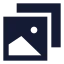 Album icon with solid sharp style