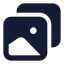 Album 01 icon with stroke standard style