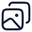 Album icon with stroke rounded style