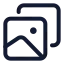 Album icon with stroke standard style
