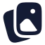 Album icon with solid rounded style