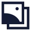 Album icon with solid sharp style