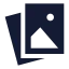 Album icon with solid sharp style