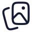 Album icon with stroke rounded style