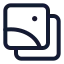 Album icon with stroke standard style