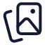 Album icon with stroke standard style