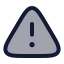Alert icon with duotone rounded style
