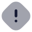 Alertdiamond icon with bulk rounded style