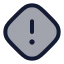 Alertdiamond icon with duotone rounded style