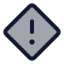 Alertdiamond icon with duotone standard style