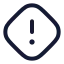 Alertdiamond icon with stroke rounded style