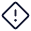 Alertdiamond icon with stroke standard style