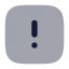 Alertsquare icon with bulk rounded style