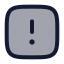 Alertsquare icon with duotone rounded style