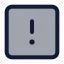 Alertsquare icon with duotone standard style