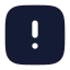 Alertsquare icon with solid rounded style