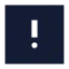 Alertsquare icon with solid sharp style