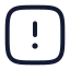 Alertsquare icon with stroke rounded style