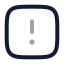 Alertsquare icon with twotone rounded style