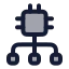 Algorithm icon with duotone rounded style
