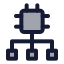 Algorithm icon with duotone standard style