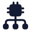 Algorithm icon with solid rounded style