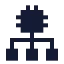 Algorithm icon with solid sharp style