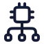 Algorithm icon with stroke rounded style