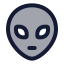 Alien icon with duotone rounded style