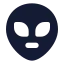Alien 01 icon with stroke standard style