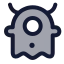 Alien icon with duotone rounded style