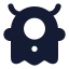 Alien icon with solid rounded style