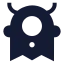Alien icon with solid sharp style