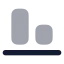 Alignbottom icon with bulk rounded style