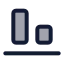 Alignbottom icon with duotone standard style