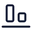 Alignbottom icon with stroke standard style