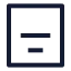 Alignboxbottomcenter icon with stroke sharp style