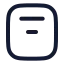 Alignboxtopcenter icon with stroke rounded style