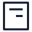 Alignboxtopright icon with stroke sharp style