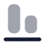 Alignendhorizontal icon with bulk rounded style