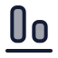 Alignendhorizontal icon with duotone rounded style