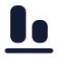 Alignendhorizontal icon with solid rounded style