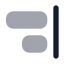 Alignendvertical icon with bulk rounded style