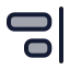 Alignendvertical icon with duotone standard style