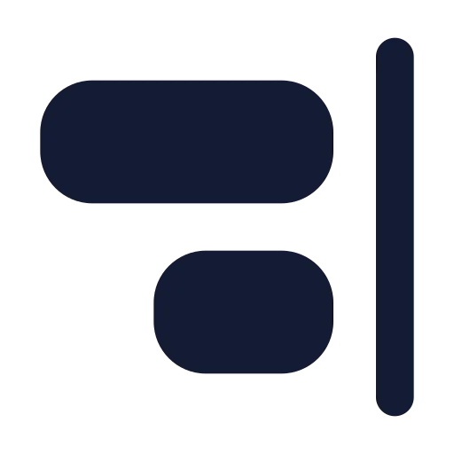 Align End Vertical Icon in Solid Rounded style
