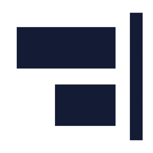 Align End Vertical Icon in Solid Sharp style