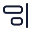 Alignendvertical icon with stroke rounded style