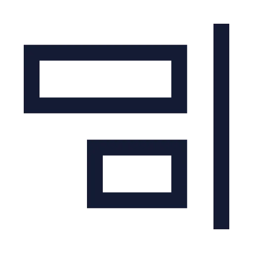 Align End Vertical Icon in Stroke Sharp style