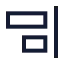 Alignendvertical icon with stroke sharp style
