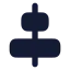 Alignhorizontalcenter icon with solid rounded style